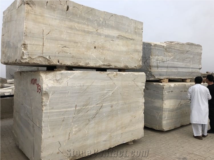 Cloudy Vein Grey & White, 3d Grey Marble Block