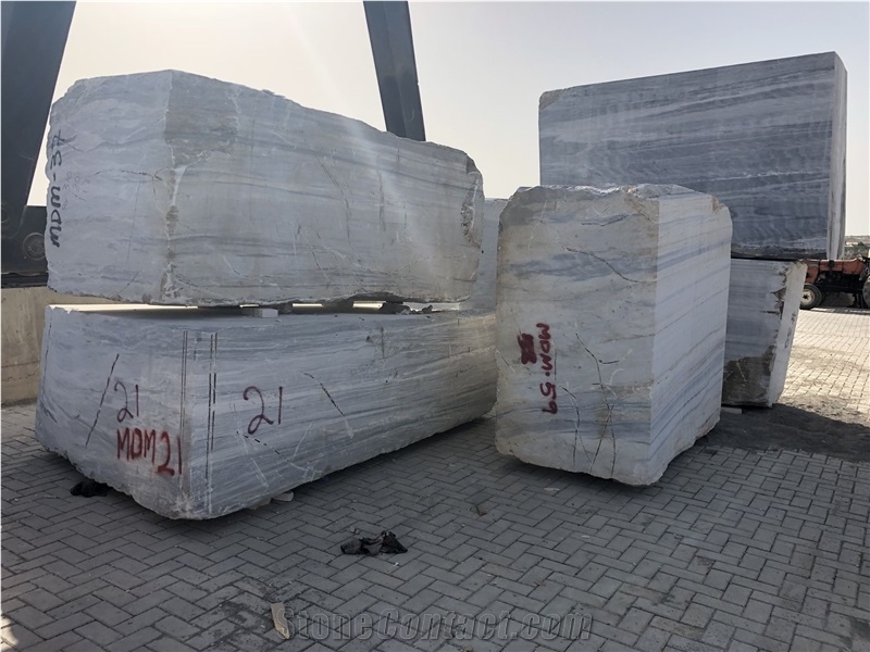 Cloudy Vein Grey & White, 3d Grey Marble Block