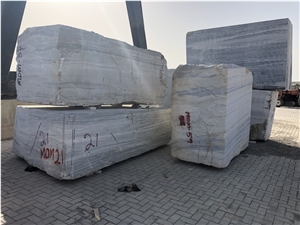 Cloudy Vein Grey & White, 3d Grey Marble Block