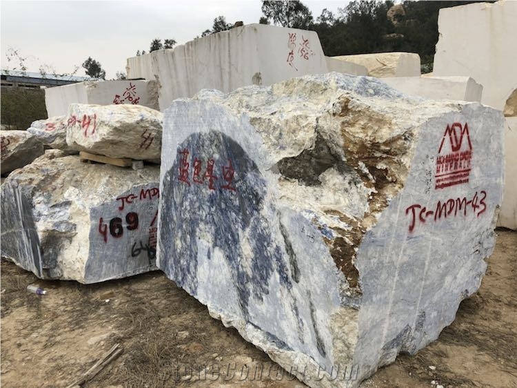 River Blue Quartzite Block, Afghanistan Blue Quartzite