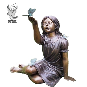Garden Decoration Life Size Bronze Children Statue Sculpture