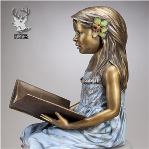 Garden Decoration Life Size Bronze Children Statue Sculpture