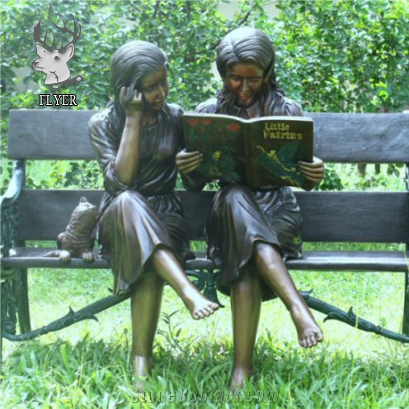 Garden Decoration Life Size Bronze Children Statue Sculpture