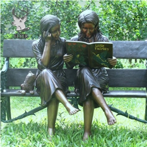 Garden Decoration Life Size Bronze Children Statue Sculpture