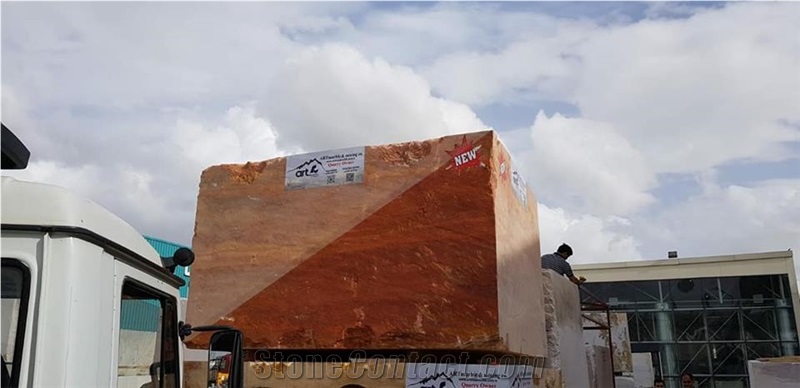 Yozgat Red Travertine Raw Blocks