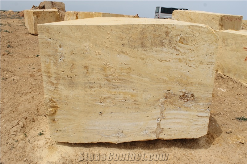 Yozgat Yellow Travertine Quarry Blocks