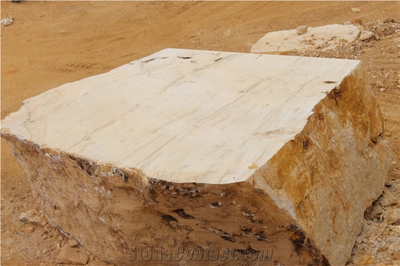Yozgat Yellow Travertine Quarry Blocks