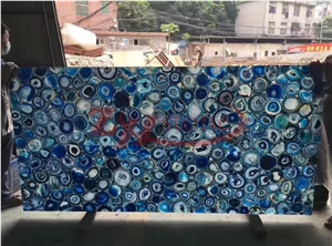 Blue Agate Semiprecious Stone Tiles