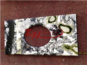 Green Cloud Marble for Countertop Bathroom Vanity Top