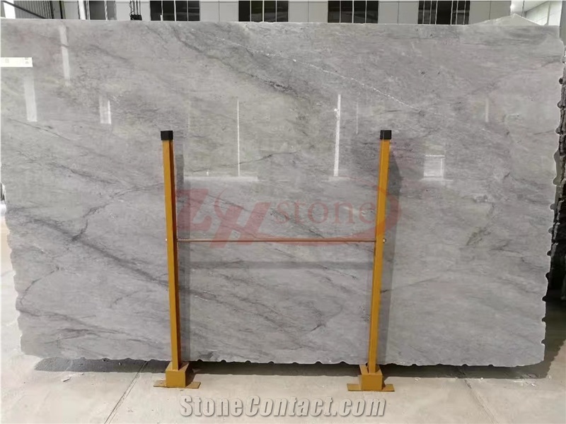 Metalic Grey Light Grey Color Marble Slabs