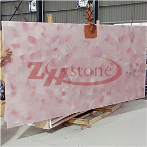 Pink Crystal Rose Crystal Quartzite Slab