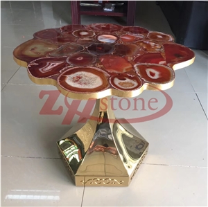 Red Agate Round Table