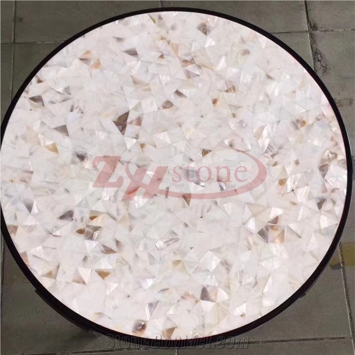 Rose Crystal Quartzite Slab Round Table
