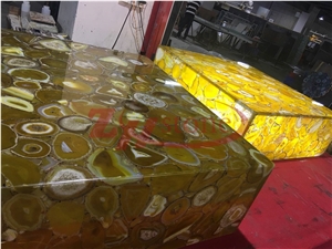 Silk Yellow Agate Backlit Slabs