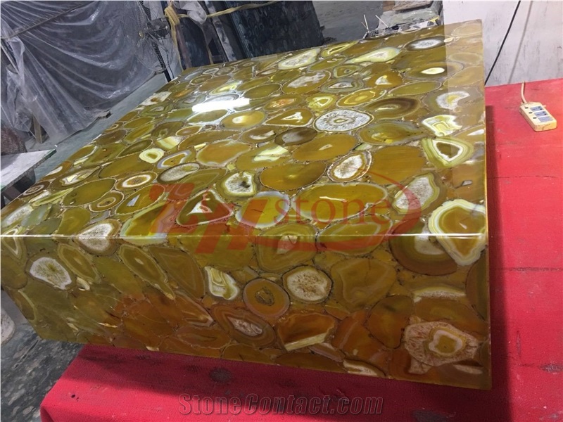 Silk Yellow Agate Backlit Slabs