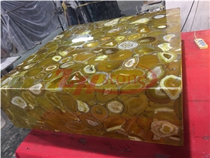 Silk Yellow Agate Backlit Slabs