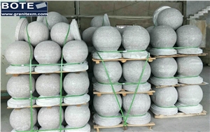China Grey Granite Car Parking Balls Safety Barriers Gates Post Fence