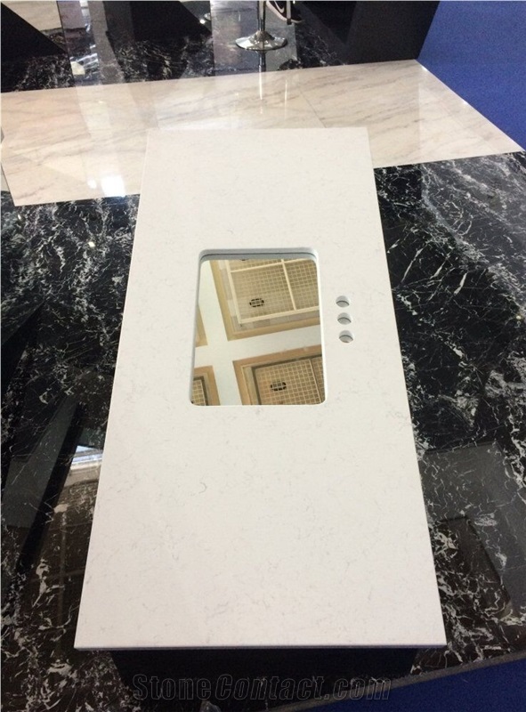 China White Quartz Vanity Top