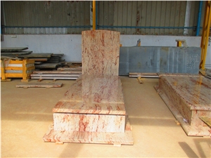 Tombstones and Monuments, Shivakasi Ivory Beige Granite Tombstones