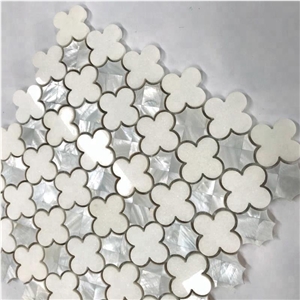 Beautiful Floor and Wall Marble&Mother Of Pearl Shell Mosaic Pattern