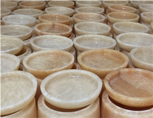 Beige Onyx Funeral Cinerary Casket Cremation Funeral Urns for Ashes