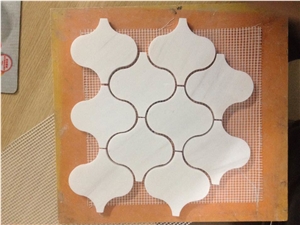 Bianco Carrara White Marble Mosaic,Abaresque Pattern Polished Mosaics