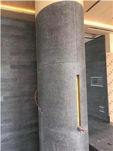 Black Granite Column Cladding Wall Tile Basalt Veneer