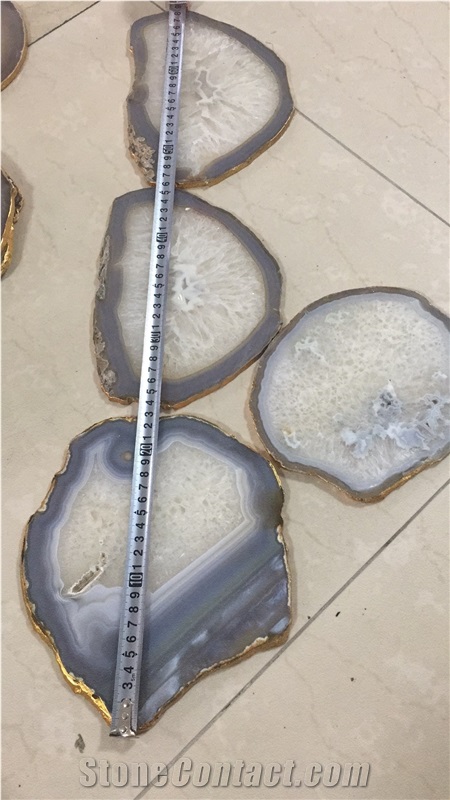 Blue Agate Sliced Piece for Book Mark Blue Agate Gemstone Slice