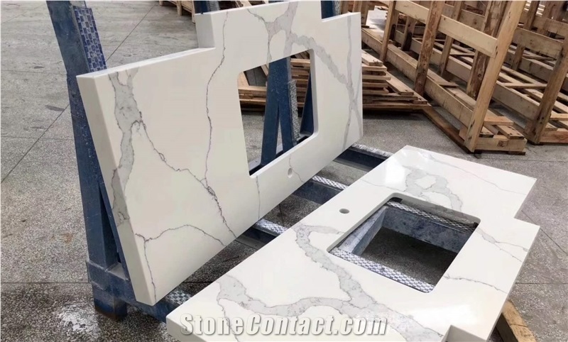 Calacatta Nuvo Quartz Stone Kitchen Countertops Island Bar Top