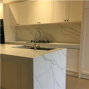 Calacatta Nuvo Quartz Stone Kitchen Countertops Island Bar Top