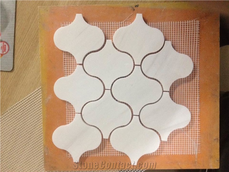 Carrara White Marble Arabesque Lantern Design Moroccan Mosaic Tile