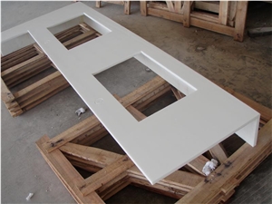 Crystallized Nano Prefab White Marble Kitchen Top Island Crystallized Nano Prefab White Marble Kitchen Top Island