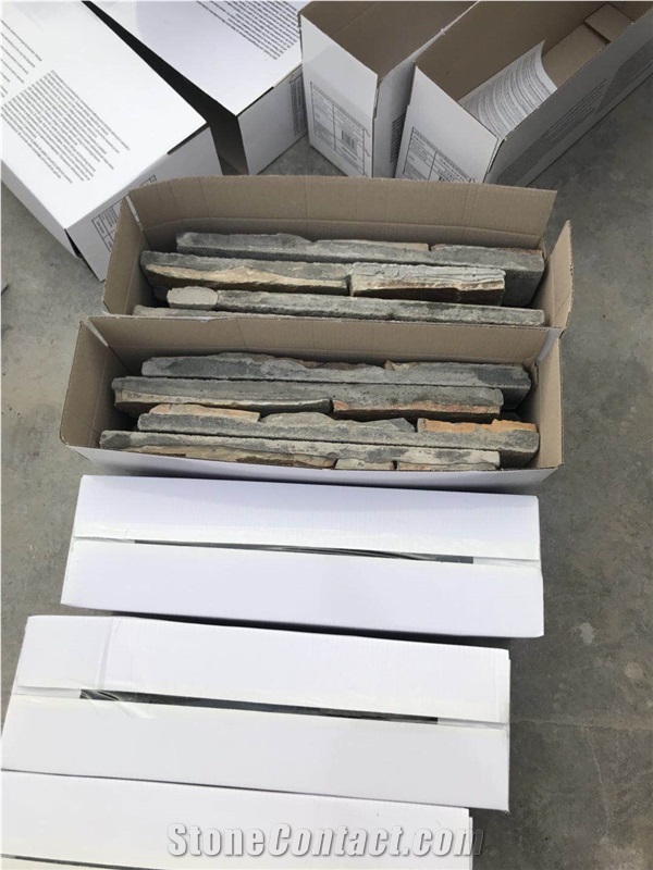 Cultured Stone Wall Panel Stone Veneer Stacked Slate Cladding Split