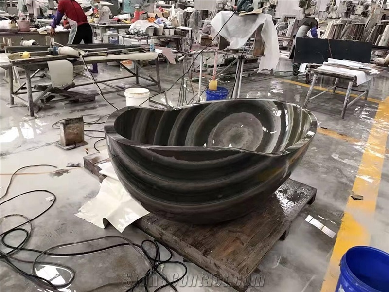 Custom Design Juparana Granite Bathtub for Hotel