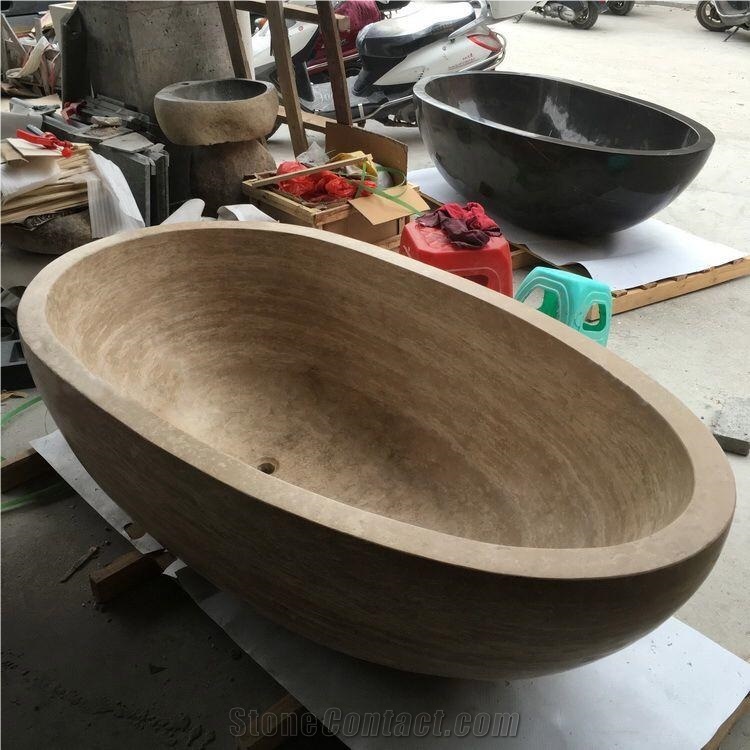 Custom Design Juparana Granite Bathtub for Hotel