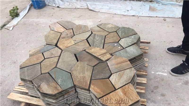 Flagstone Patio Exfoliated Losse Slate Stone Walkway Tile