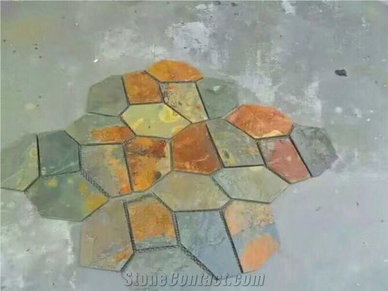 Flagstone Patio Exfoliated Losse Slate Stone Walkway Tile
