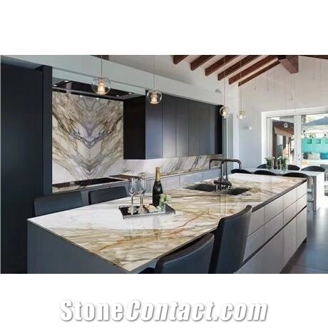 Italian White Statuary White Marble Commercial Counter Table Top