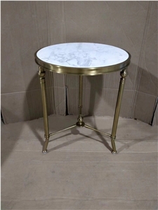 Lightweight Marble Honeycomb White Carrara Tea Top Coffee Table