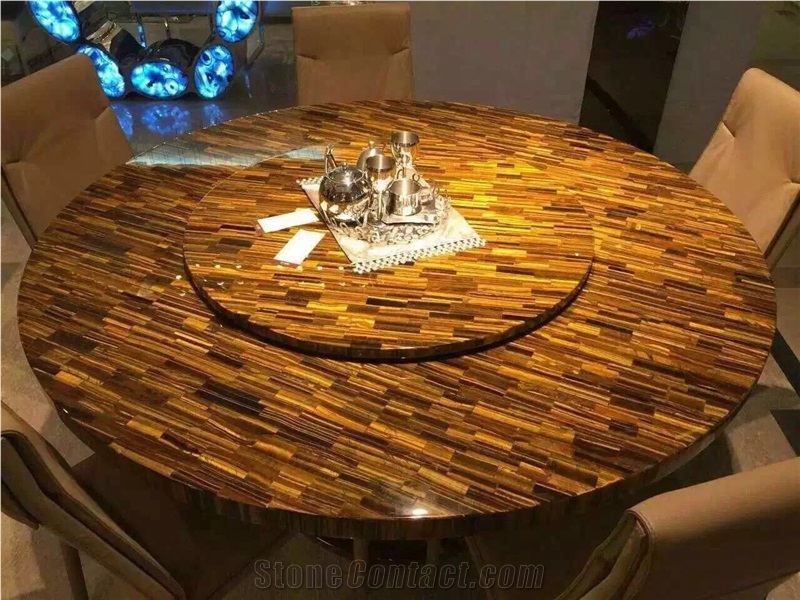 Luxury Precious Gemstone Table Top Dining Table End Table