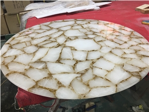 Luxury Precious Gemstone Table Top Dining Table End Table