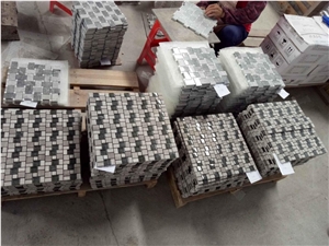 Marble+Glass Mosaic Pattern,Decorative Mosaic Tile for Bathroom
