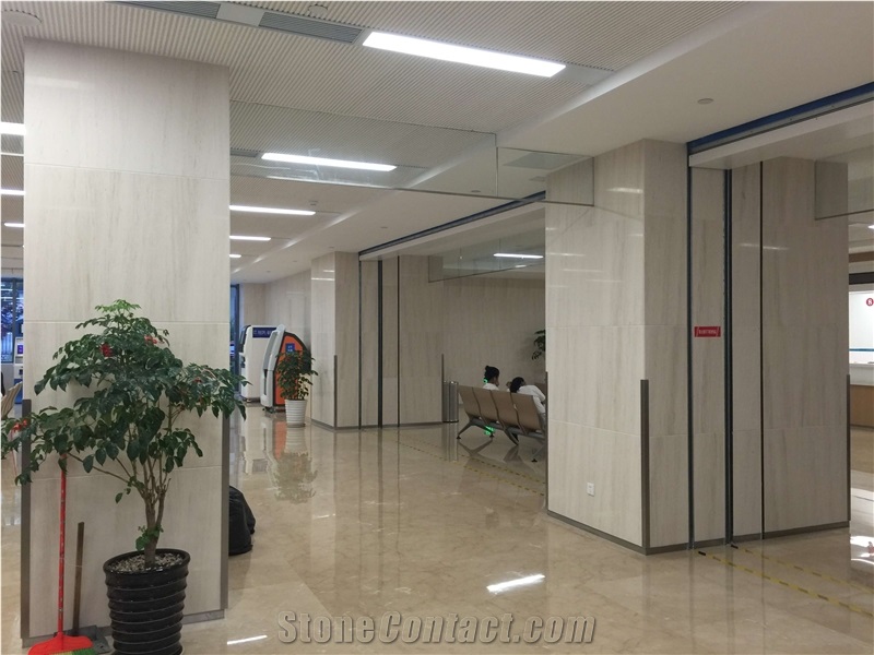 Moca Cream Limestone Marble Slab Wall Cladding Decorative