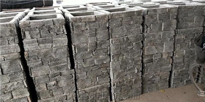 Natural Slate Split Face Culture Stone Column Wall Cladding