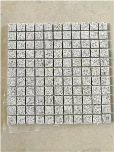Polished Granite Mosaic Pattern,Grey Granite Square Shape Mosaics