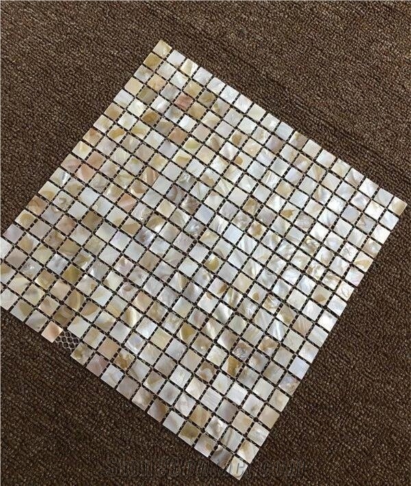 Polished Sea Shell Mosaic,Elegant Mother Pearl Mosaic Wall Tile