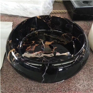 Portoro Marble Round Sinks,Nero Portoro Bathroom Vessel Sinks Portoro Marble Round Sinks,Nero Portoro Bathroom Vessel Sinks