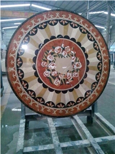 Stone Marble Imperial Gold Waterjet Medallions for Floor Medallions