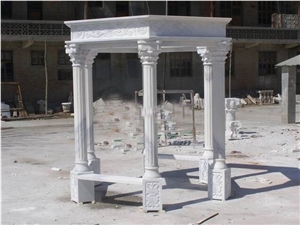 White Marble Pavilions Garden Gazebo Sculptured Gazebo Outdoor Gazebo