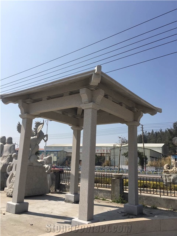 White Marble Pavilions Garden Gazebo Sculptured Gazebo Outdoor Gazebo